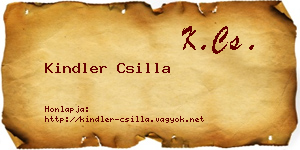 Kindler Csilla névjegykártya