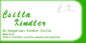 csilla kindler business card